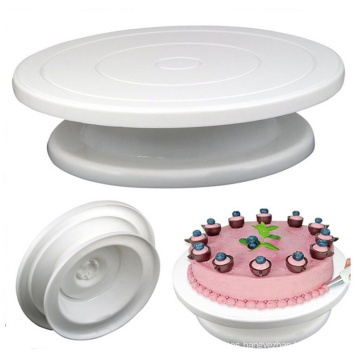 DIY Cookies Baking Plastic Pan Decorating Plate Rotating Table Round Cake Stand Tool Cake Rotary Turntable
